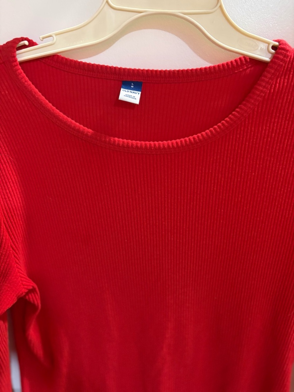 3/$15Ribbed Long Sleeve Crewneck Top - Picture 2 of 2
